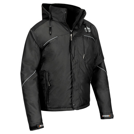 N-FERNO BY ERGODYNE 6467 S Black Winter Work Jacket - 300D Polyester Shell 6467